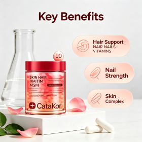 Skin Hair Nails Vitamin Capsules, Biotin MSM Nutritional Supplement Capsules, Daily Beauty Support Dietary Capsules for Adults